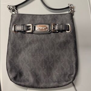Michael Kors Black Textured Crossbody Bag